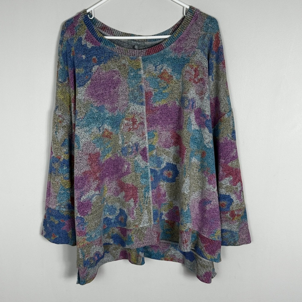 Habitat Clothes To Live In Floral Knit Sweater Womens Size XXL Style 36169 Boho